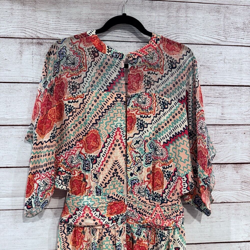 Anthropologie Maeve Siya Kimono Mini Dress Size 4 Multicolored Floral - Picture 14 of 15